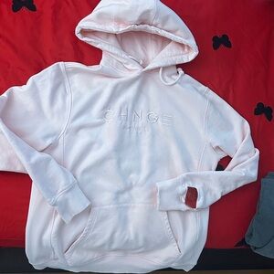 CHNGE Light Pink Hoodie organic cotton M